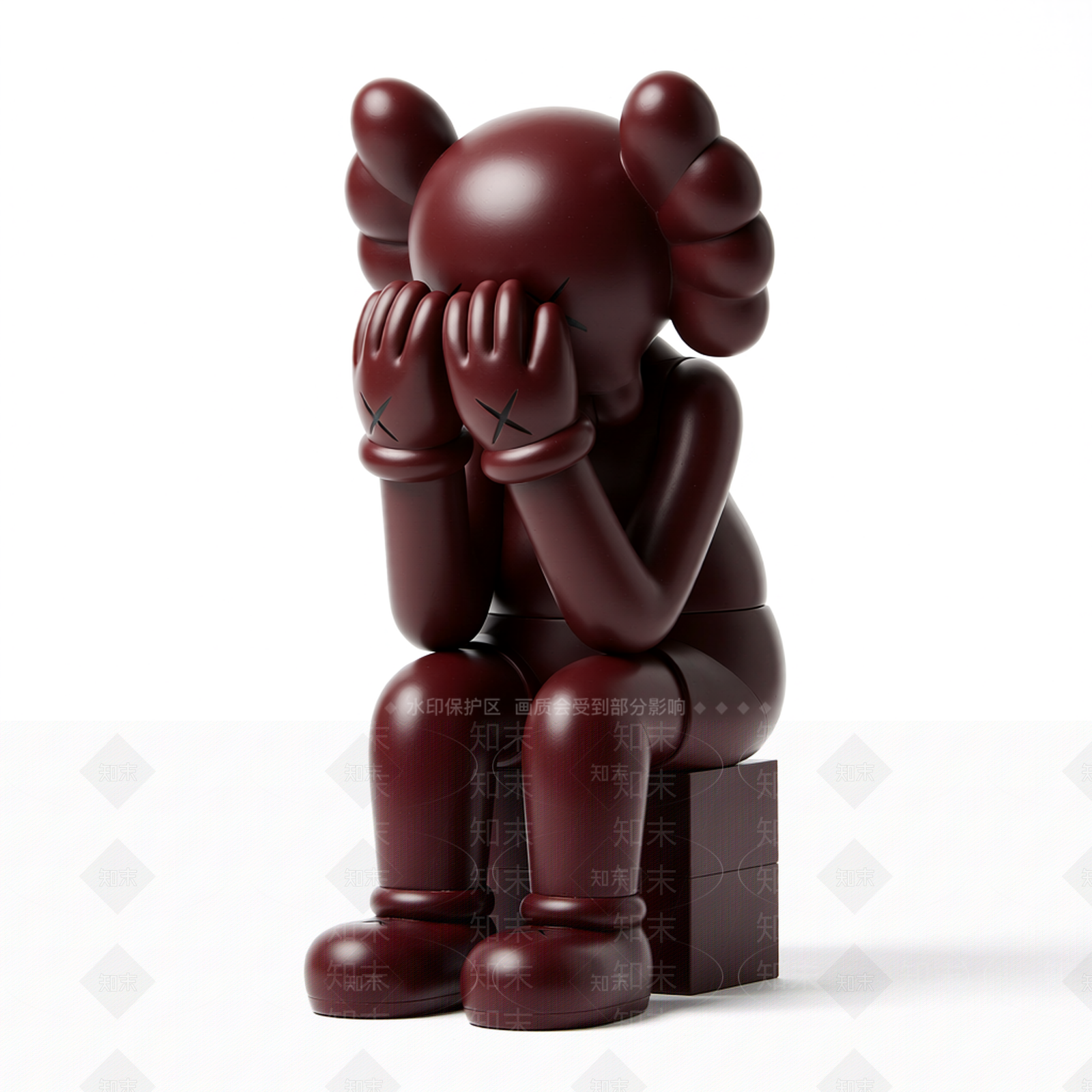 红色卡通人物雕塑3D模型下载【ID:1206192414】