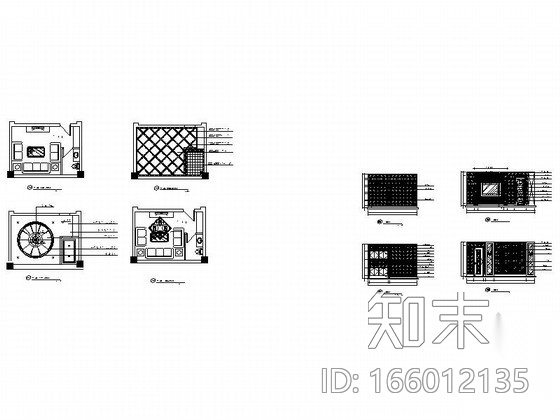 某欧式娱乐会所包房18装修图cad施工图下载【ID:166012135】