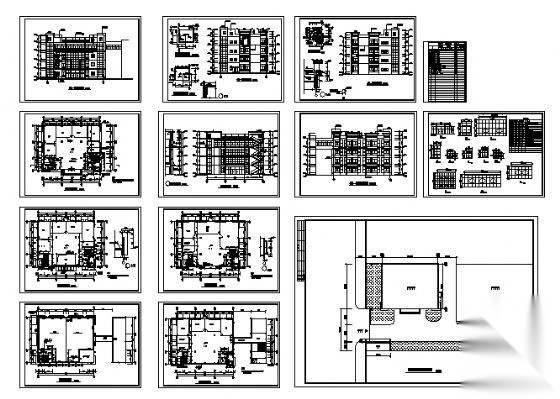 某厂区四层办公楼建筑设计方案图cad施工图下载【ID:151402147】