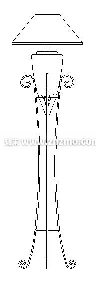 落地灯cad施工图下载【ID:178694137】