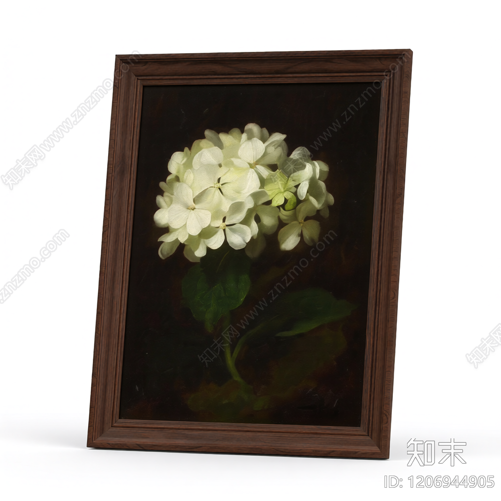 带画框的花卉挂画3D模型下载【ID:1206944905】