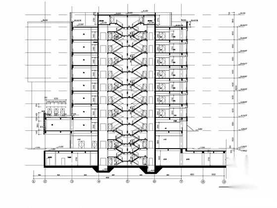 [上海]九层现代风格大型产业园建筑施工图（知名设计）施工图下载【ID:166083143】