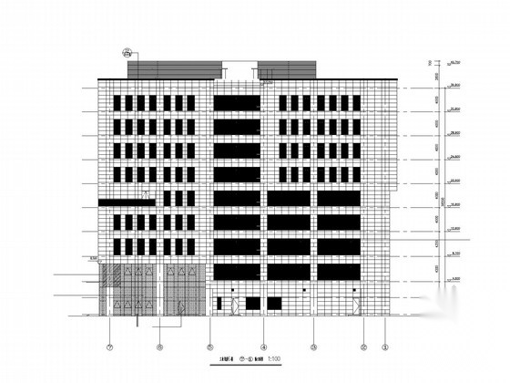 [上海]九层现代风格大型产业园建筑施工图（知名设计）施工图下载【ID:166083143】