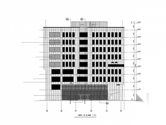 [上海]九层现代风格大型产业园建筑施工图（知名设计）施工图下载【ID:166083143】