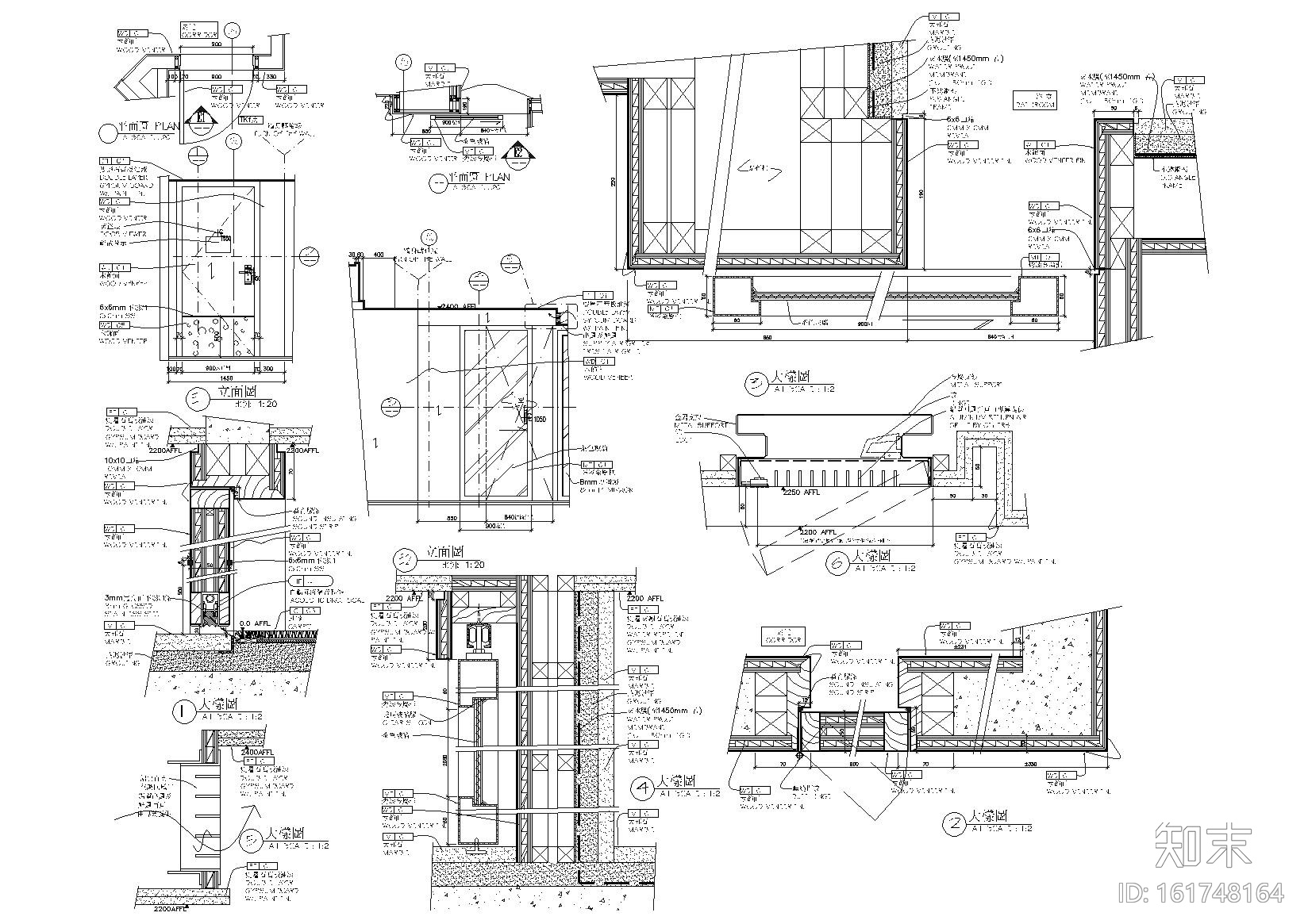 成都高档商务旅游酒店公区客房装饰施工图cad施工图下载【ID:161748164】