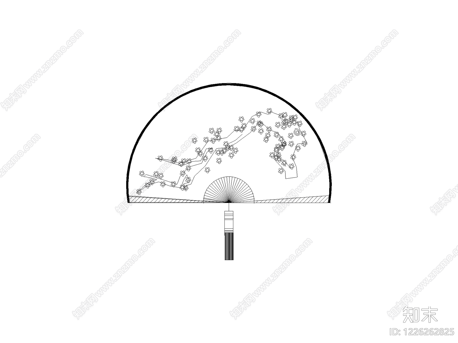 陈设类立面挂画cad施工图下载【ID:1226262825】