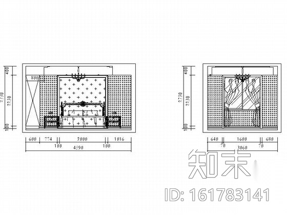 [福建]皇家主题社区典雅欧式三居室装修施工图（含效果）施工图下载【ID:161783141】