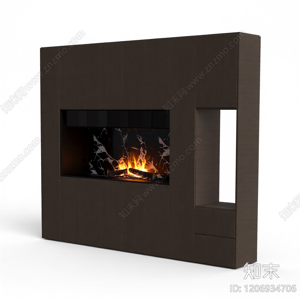 木质电视墙组合柜3D模型下载【ID:1206934706】