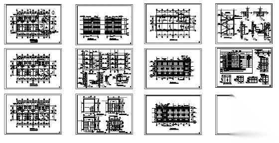 某三层医院建筑设计方案图cad施工图下载【ID:151592189】