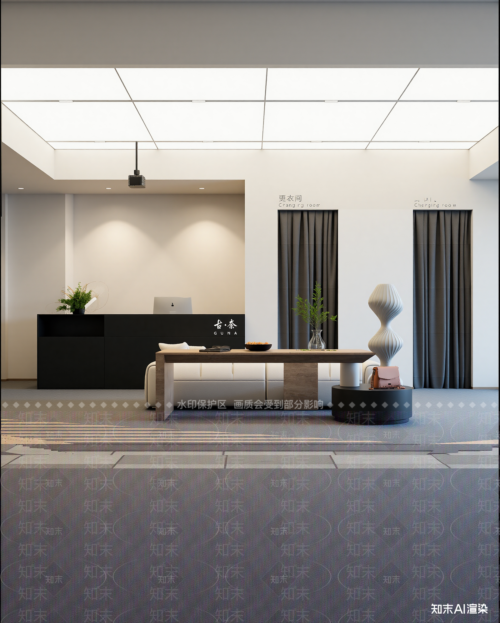 现代接待室3D模型下载【ID:1214589721】