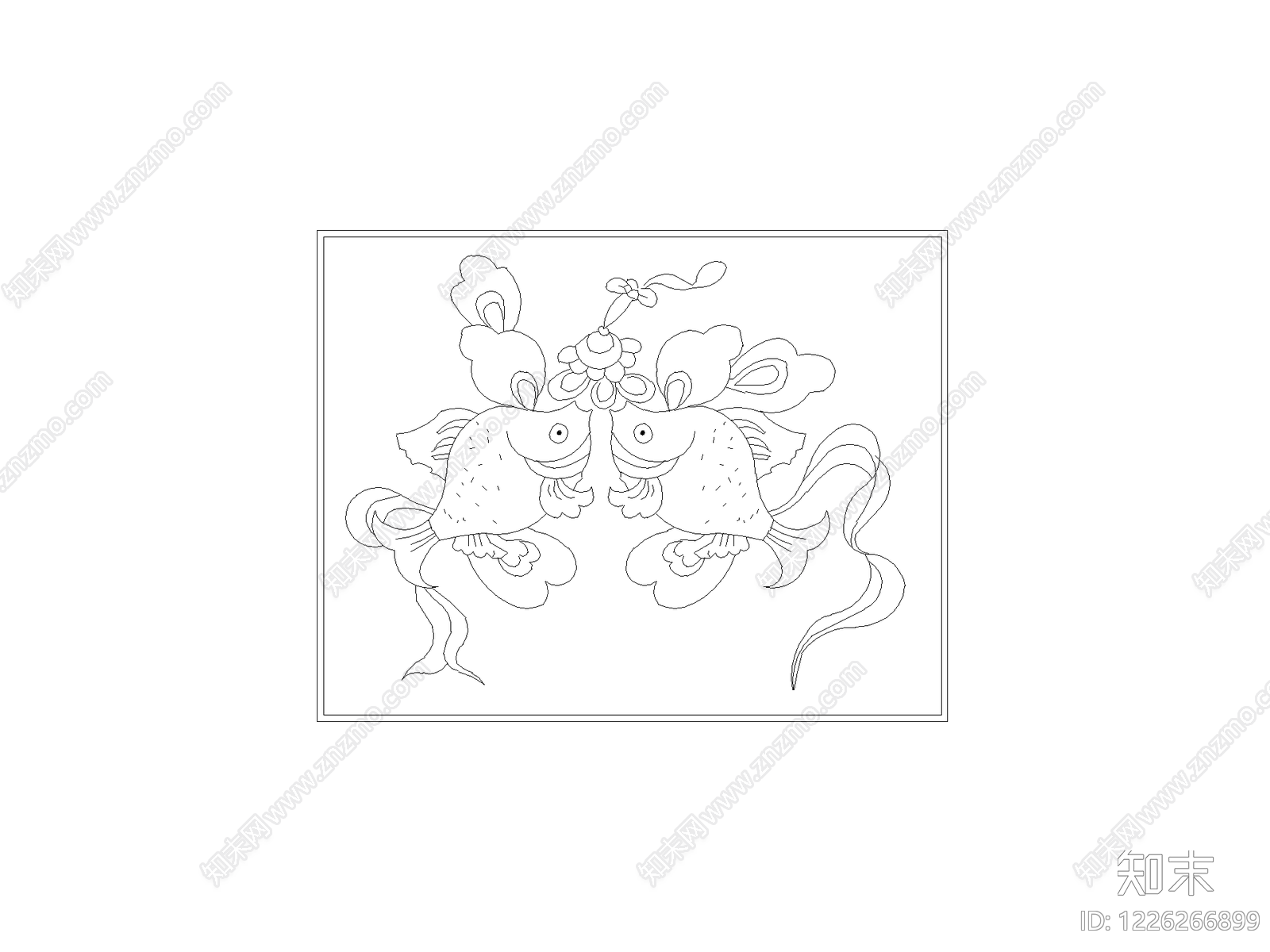 陈设类立面挂画cad施工图下载【ID:1226266899】
