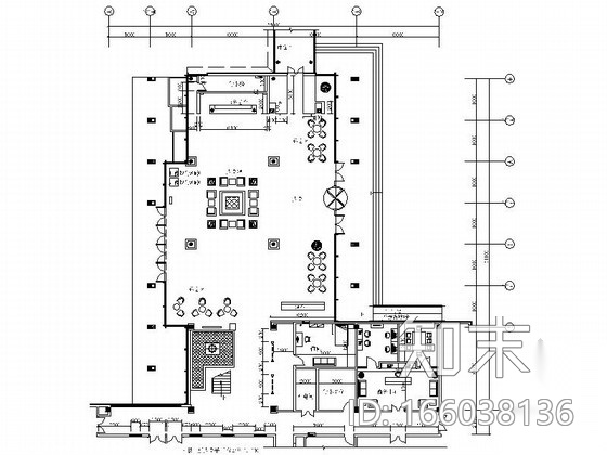 [青岛]度假酒店新中式风格大堂装修施工图（含效果）cad施工图下载【ID:166038136】