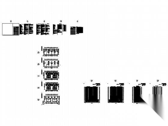 [云南]17层现代风格剪力墙商住楼建筑施工图cad施工图下载【ID:165922164】