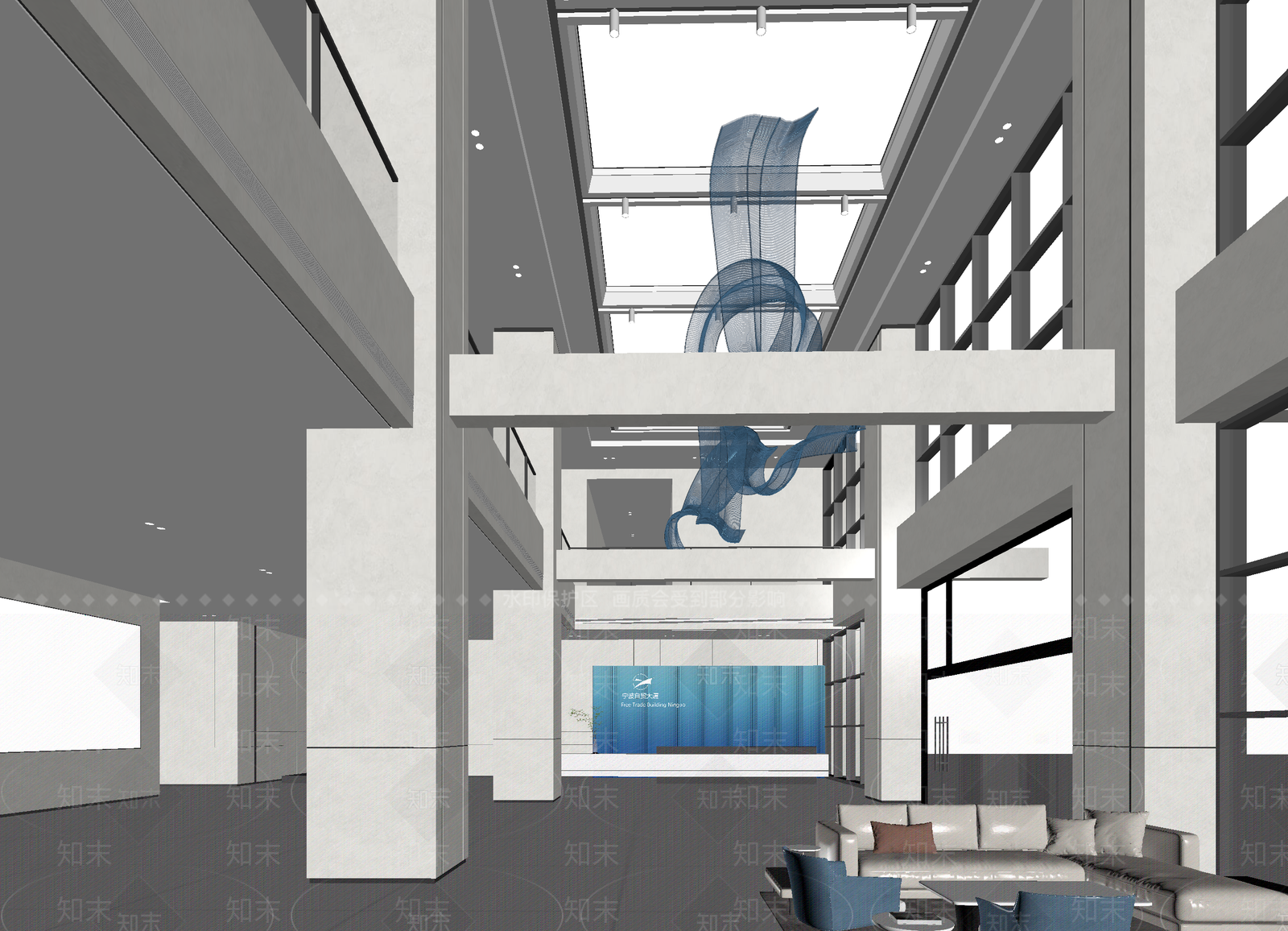 现代售楼处3D模型下载【ID:1214785698】
