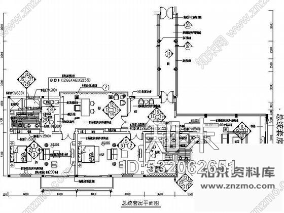 施工图某宾馆总统套房装修图施工图下载【ID:532062651】