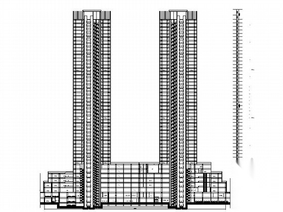 [湖南]高层知名地产商业广场建筑施工图施工图下载【ID:165401130】