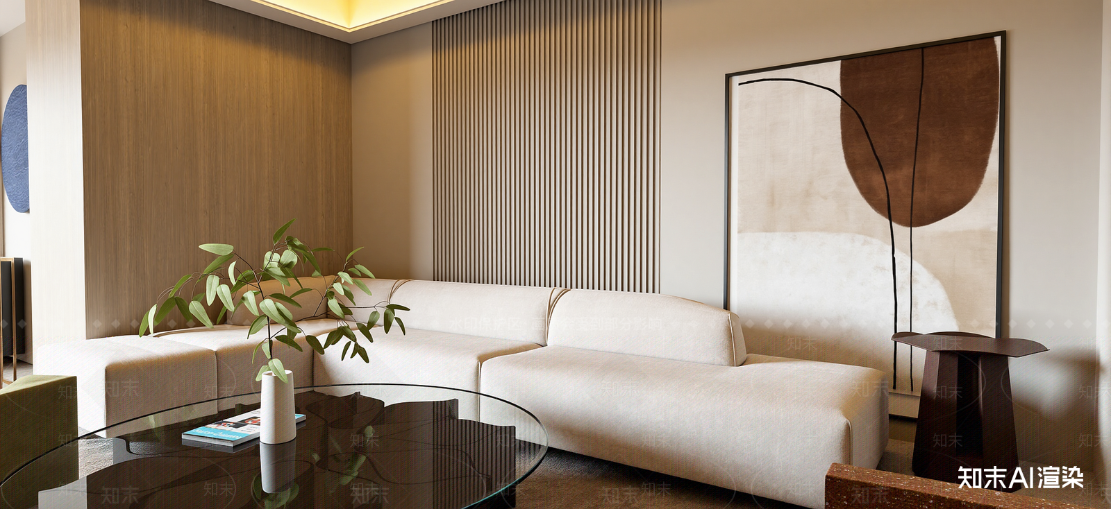 现代家居客厅SU模型下载【ID:1222130102】