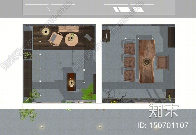 中式茶室SU模型下载【ID:150701107】