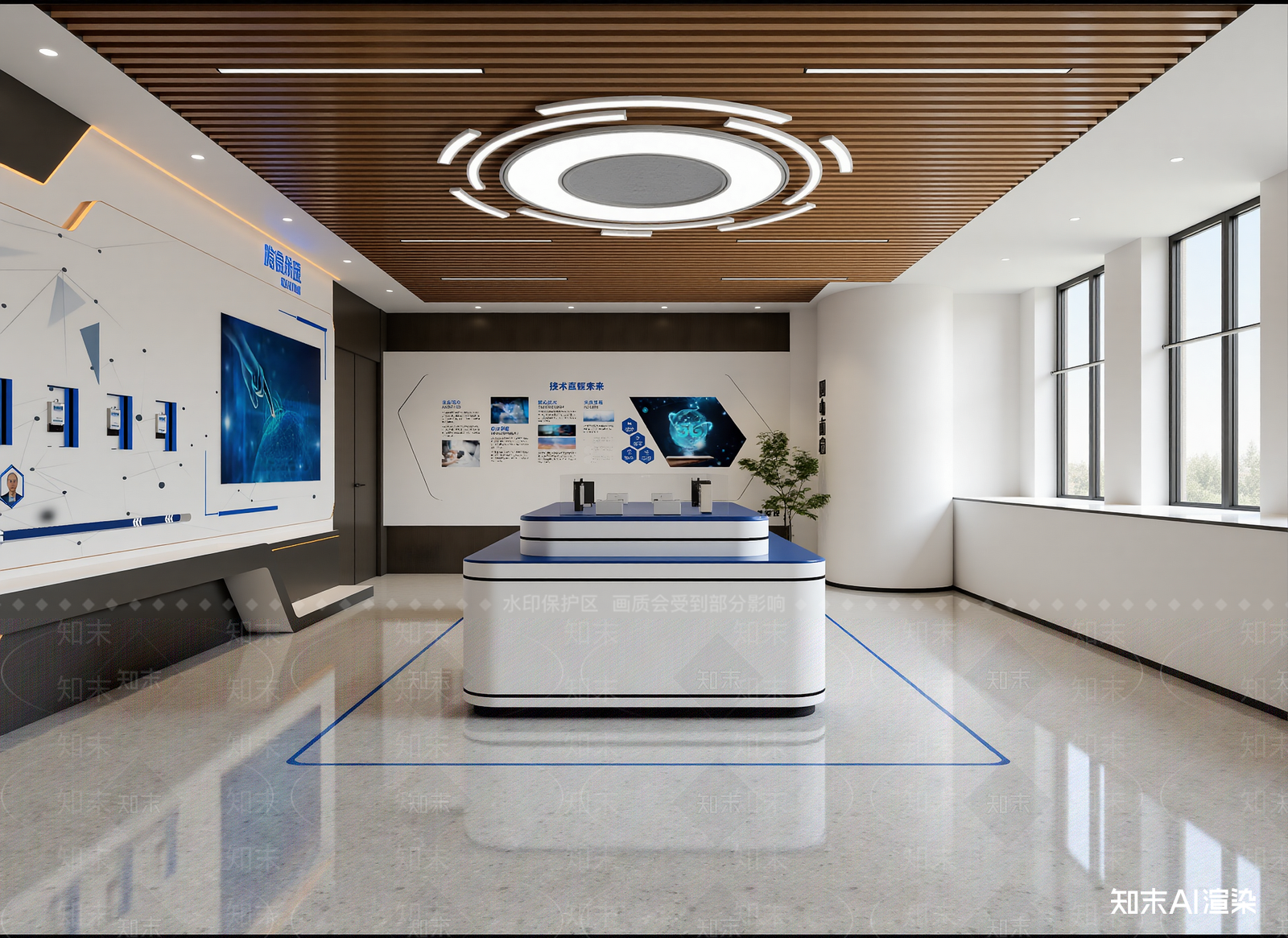 新中式科技展厅3D模型下载【ID:1214659421】