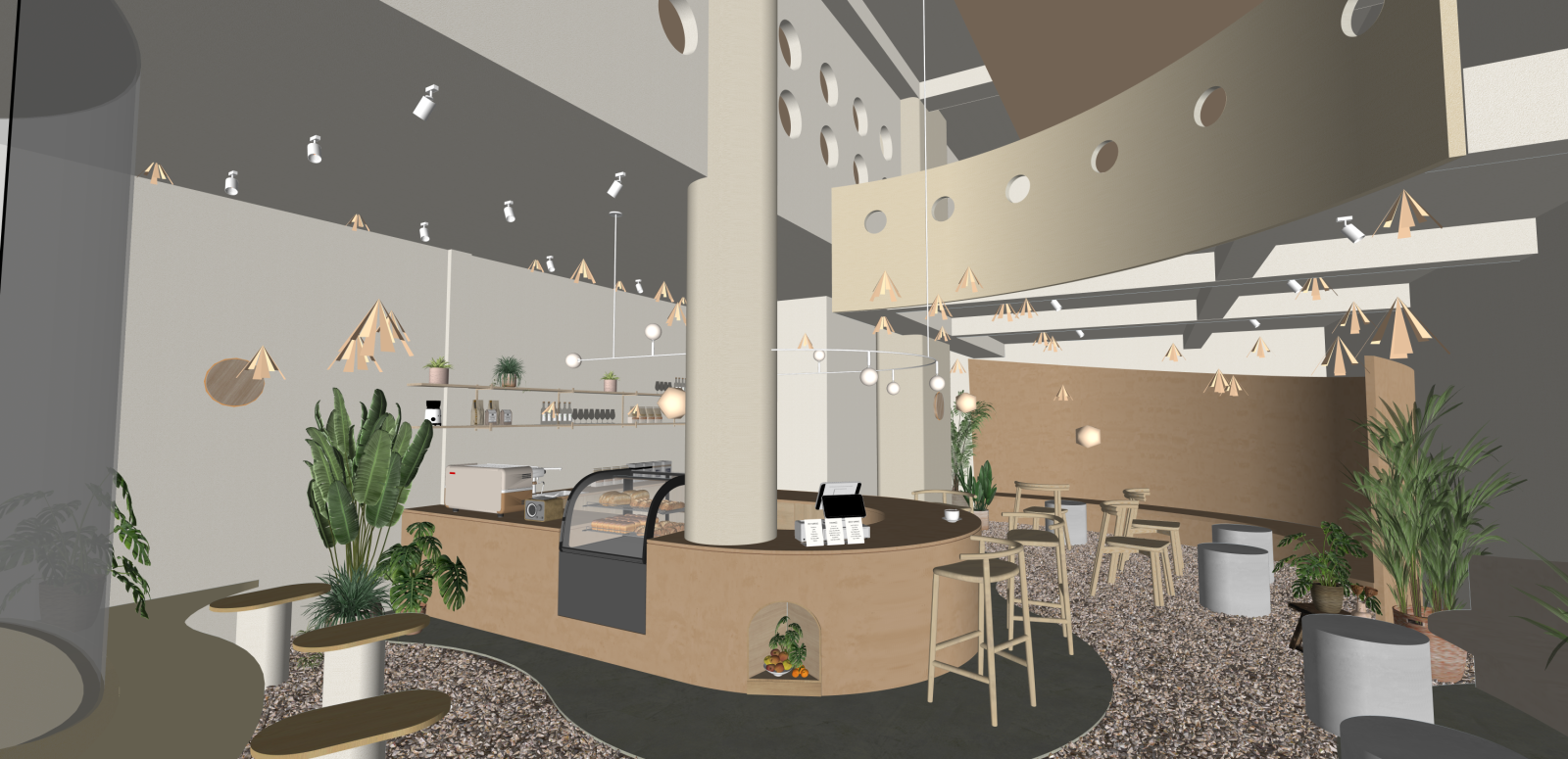 北欧甜品面包店SU模型下载【ID:1216053408】