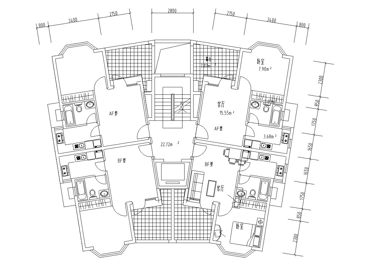 [广东]深圳金基碧华苑建筑CAD（澳大利亚柏涛）cad施工图下载【ID:149555161】