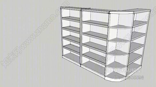 基德尔书架SU模型下载【ID:426305598】