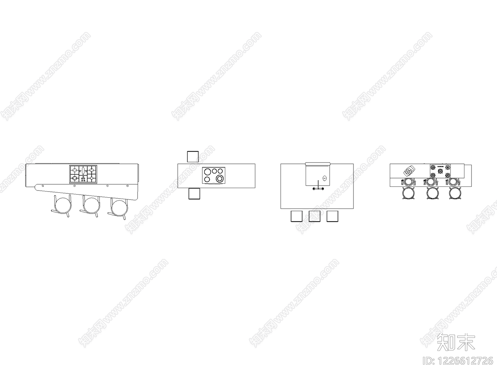 欧式桌子CAD图纸