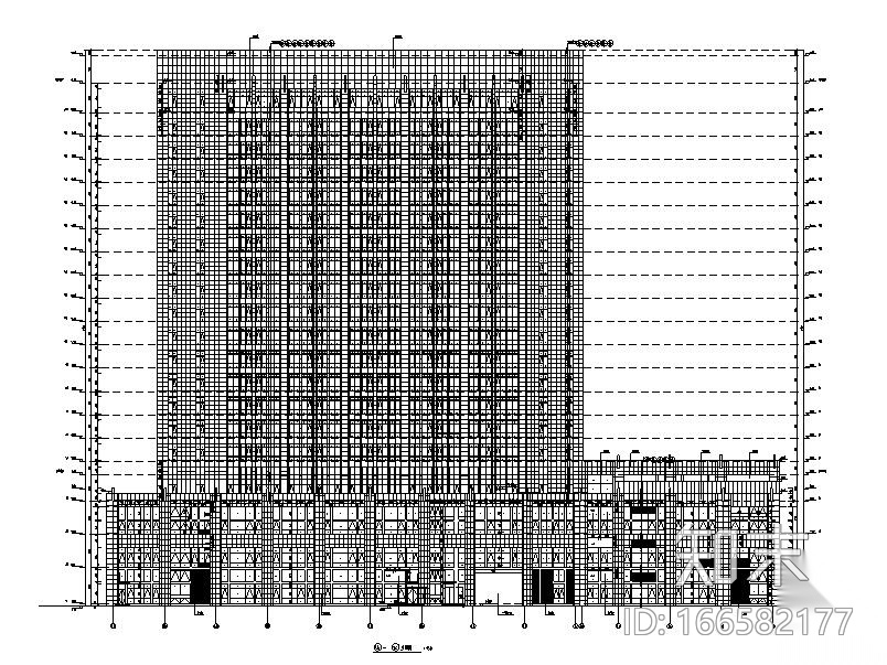 20层框架剪力墙cad施工图下载【ID:166582177】