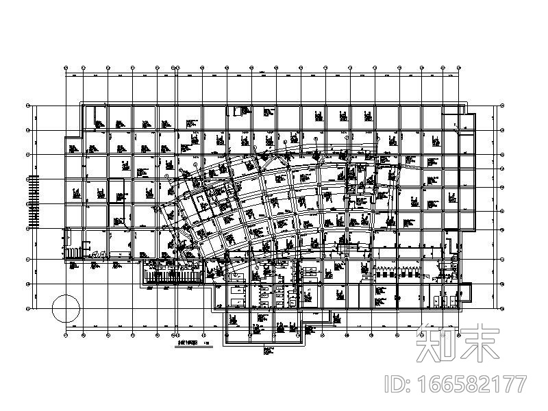 20层框架剪力墙cad施工图下载【ID:166582177】