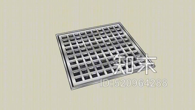 金属地漏SU模型下载【ID:520964288】