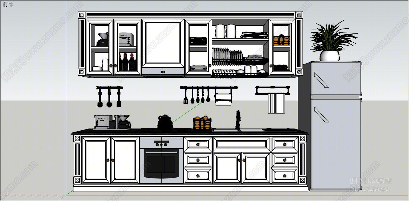 北欧厨房用具SU模型下载【ID:145450334】