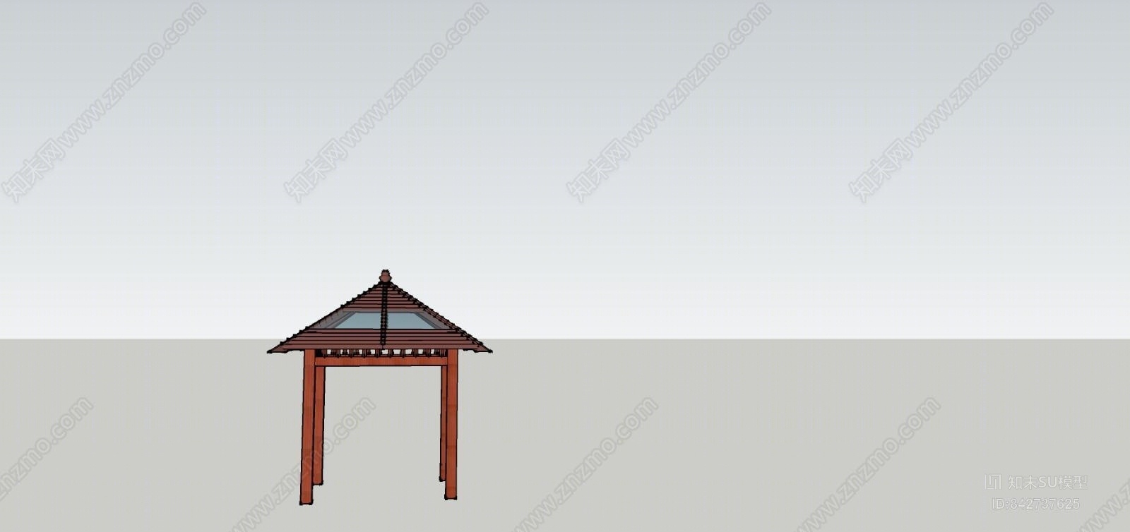 中式景观小品SU模型下载【ID:842737625】
