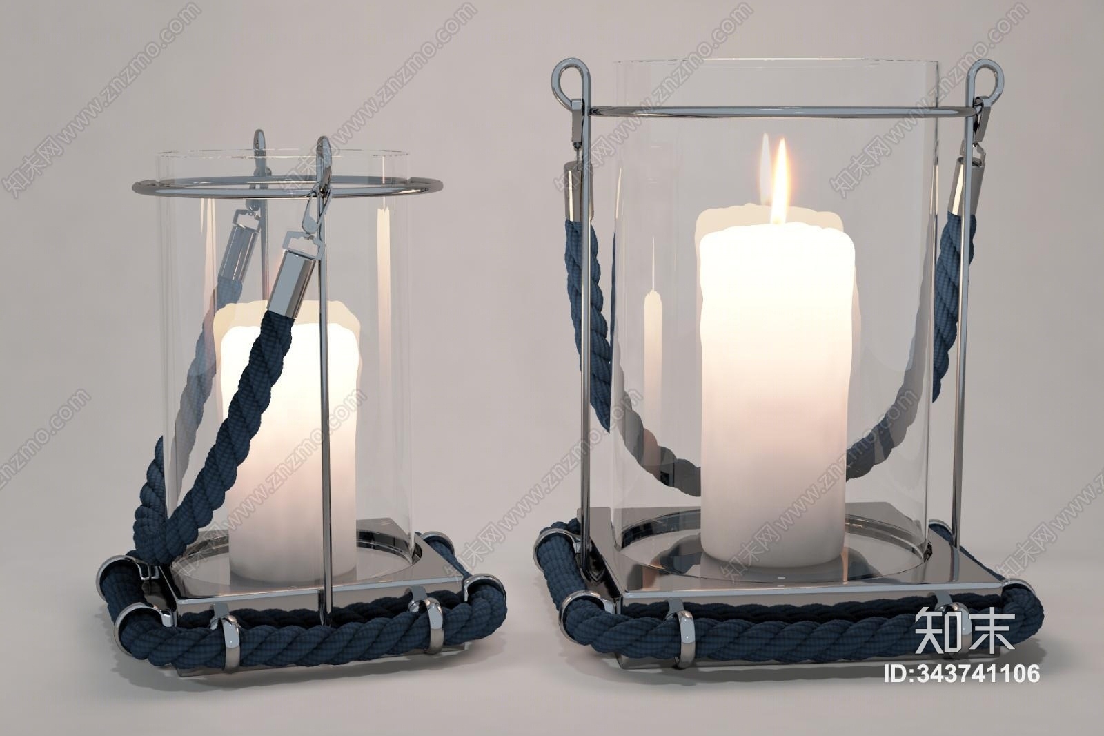现代蜡烛台灯3D模型下载【ID:343741106】
