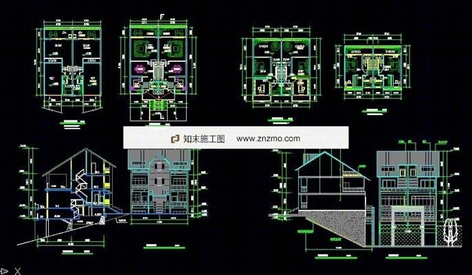 乡村别墅建筑施工图下载【ID:36951765】