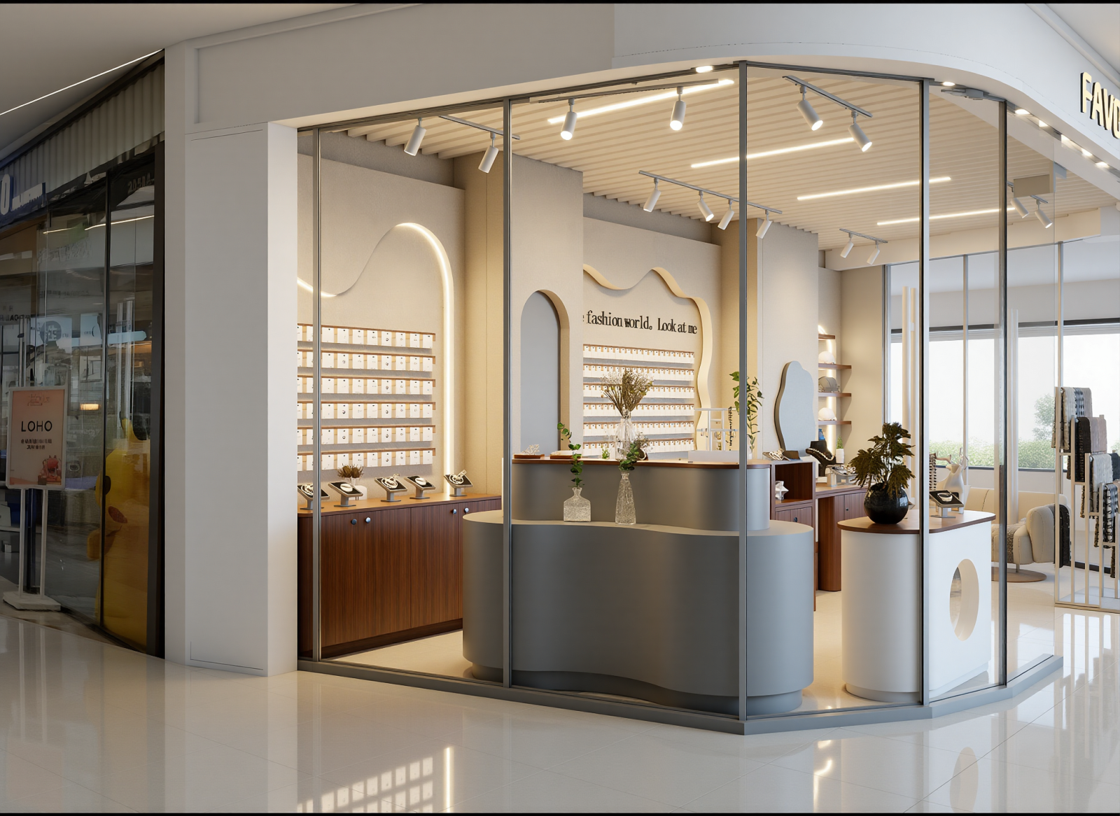 现代化妆品展台3D模型下载【ID:1215113531】