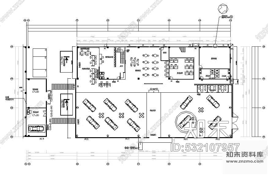 施工图一汽TOYOTA展厅设计图cad施工图下载【ID:532107957】