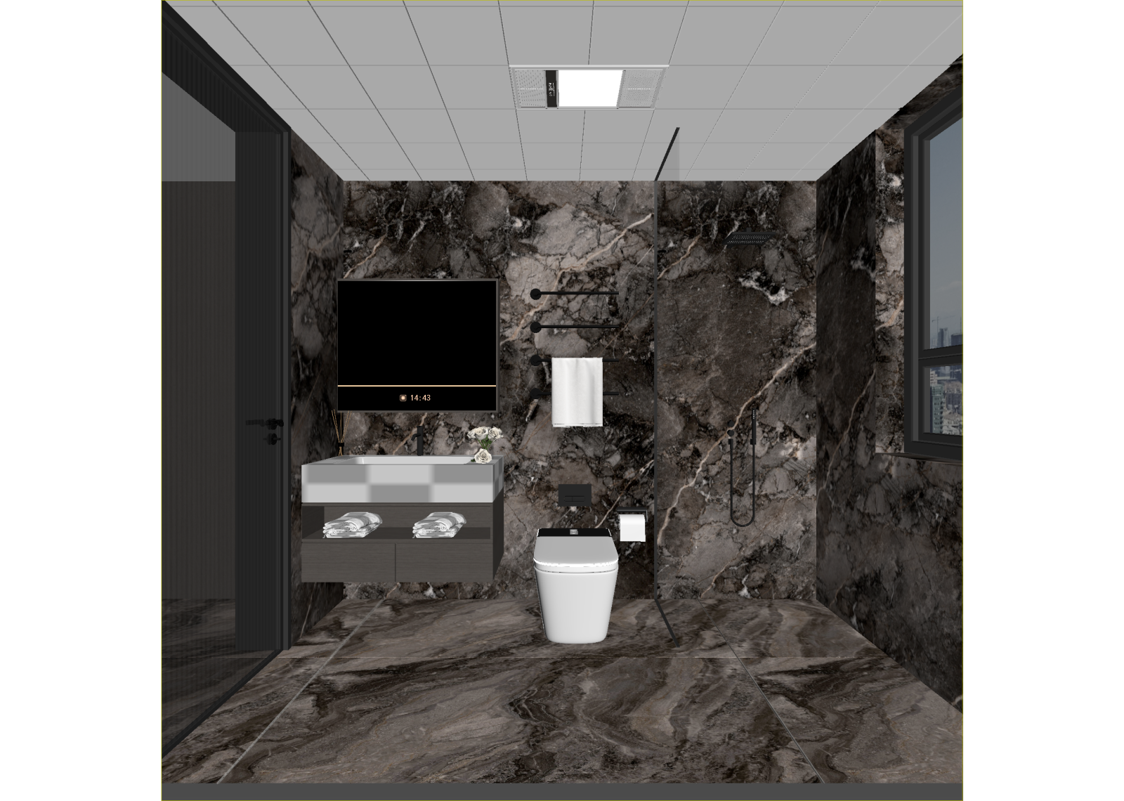 现代卫生间3D模型下载【ID:1214733606】