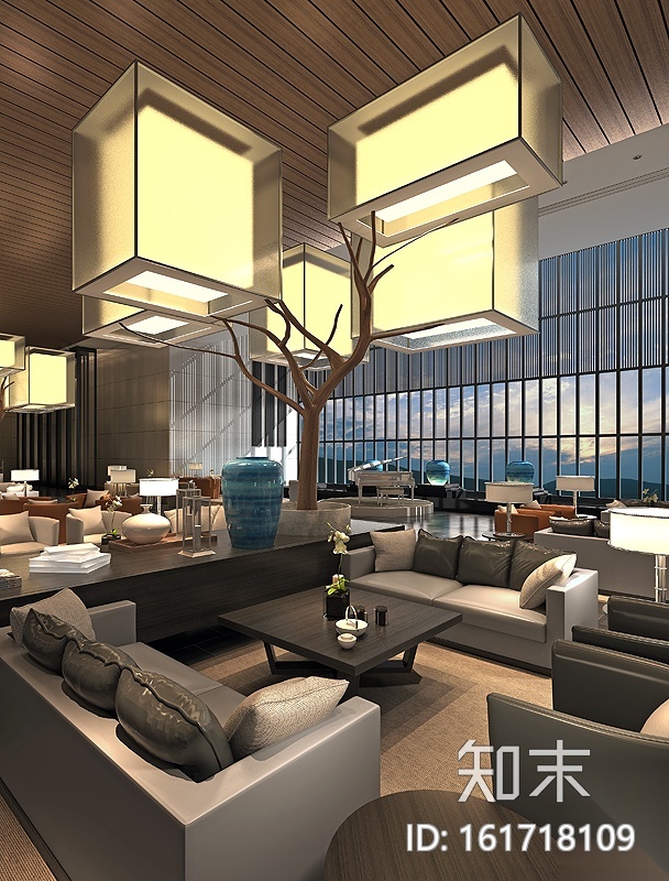 [福建]上杭客家缘酒店工程施工图+效果图cad施工图下载【ID:161718109】