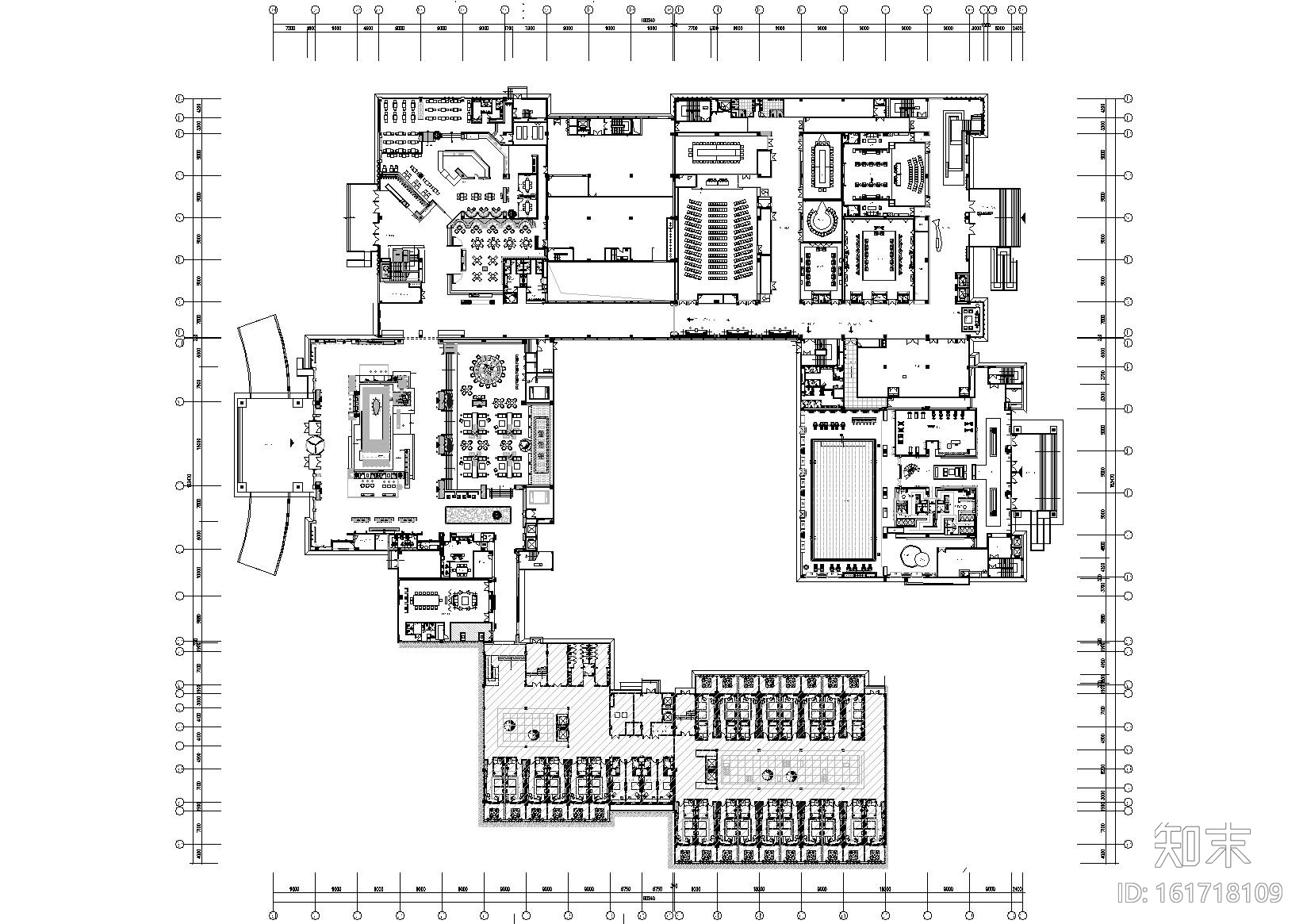 [福建]上杭客家缘酒店工程施工图+效果图cad施工图下载【ID:161718109】
