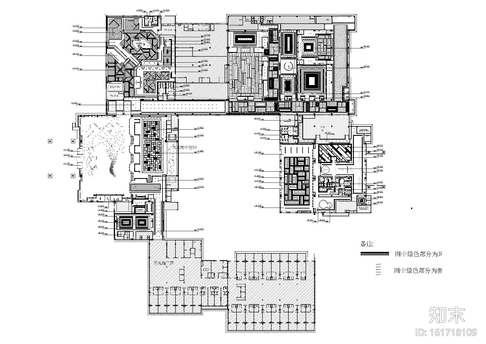[福建]上杭客家缘酒店工程施工图+效果图cad施工图下载【ID:161718109】