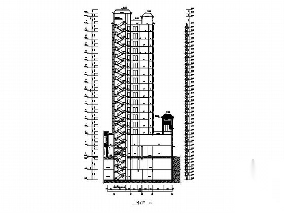 [浙江]二十八层简欧风格安置房小区建筑施工图（含所有楼...cad施工图下载【ID:165943151】