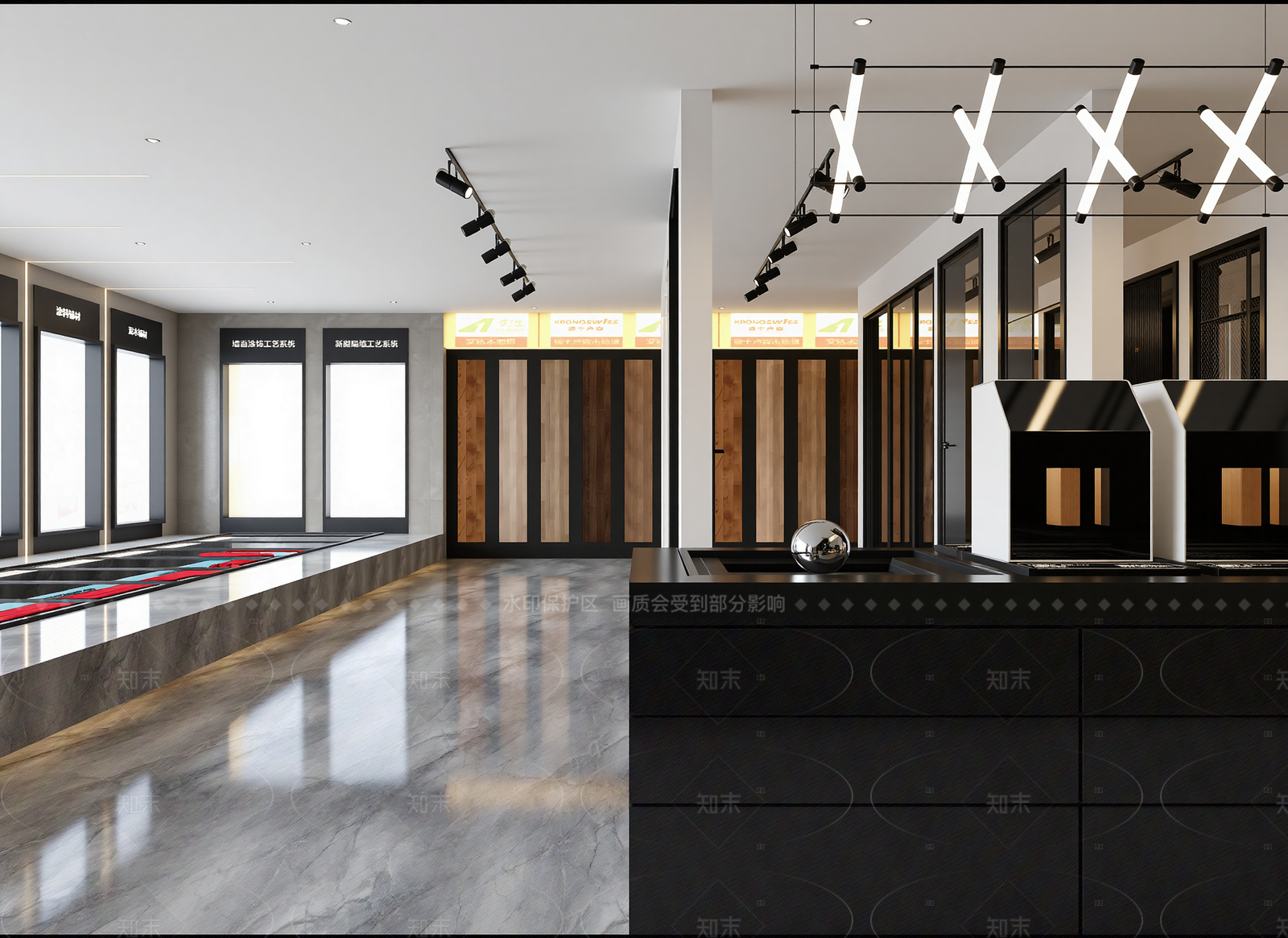 现代门窗展厅3D模型下载【ID:1214560485】