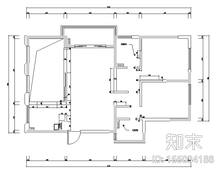 [浙江]原木简约住宅空间设计施工图（附效果图）cad施工图下载【ID:166034188】