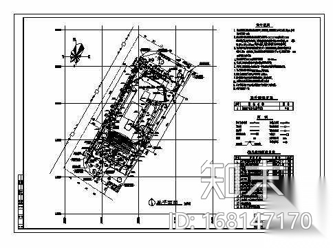 某科研中心基地室外给排水管网布置图cad施工图下载【ID:168147170】