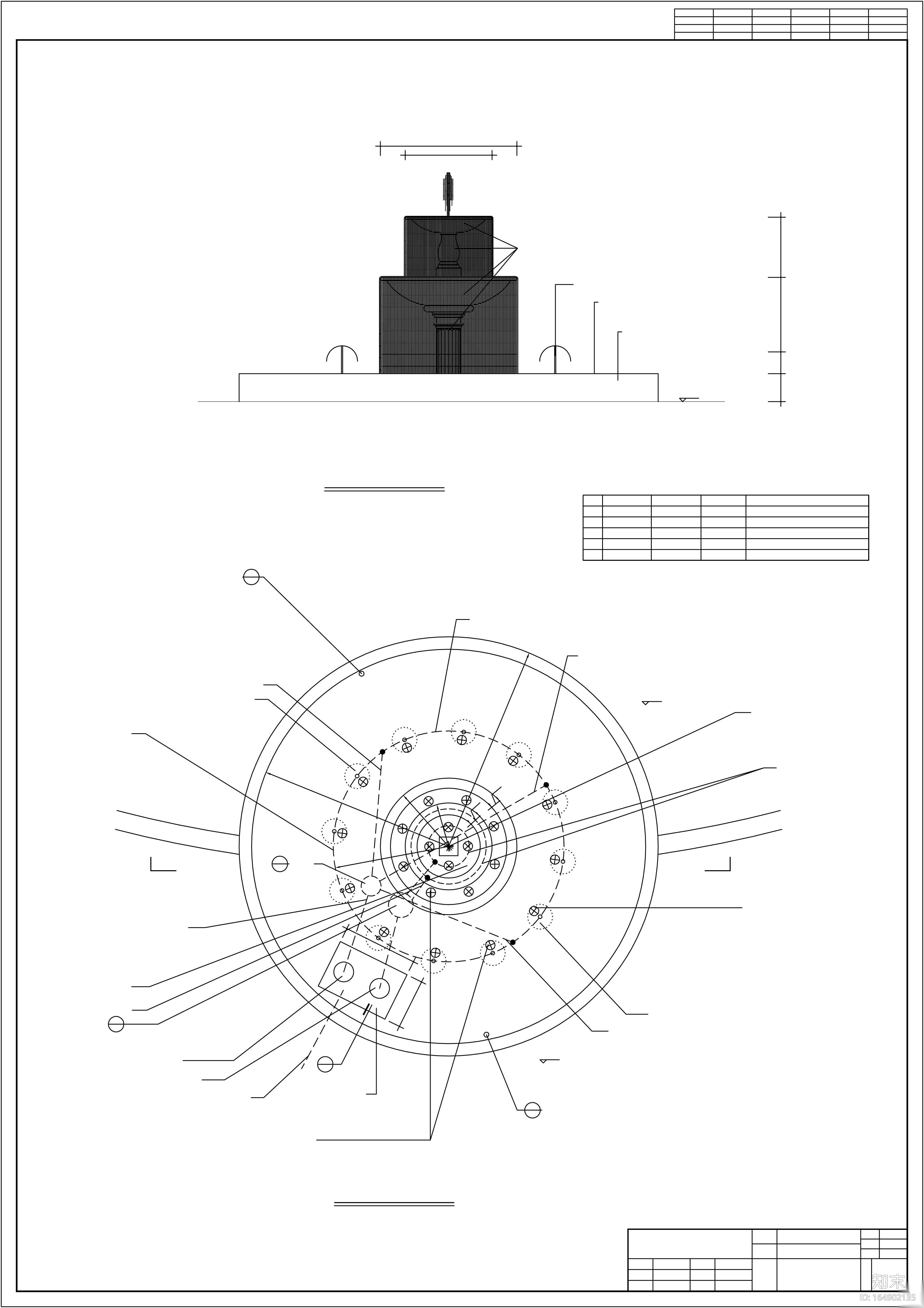 圆形跌水池施工图施工图下载【ID:164902135】