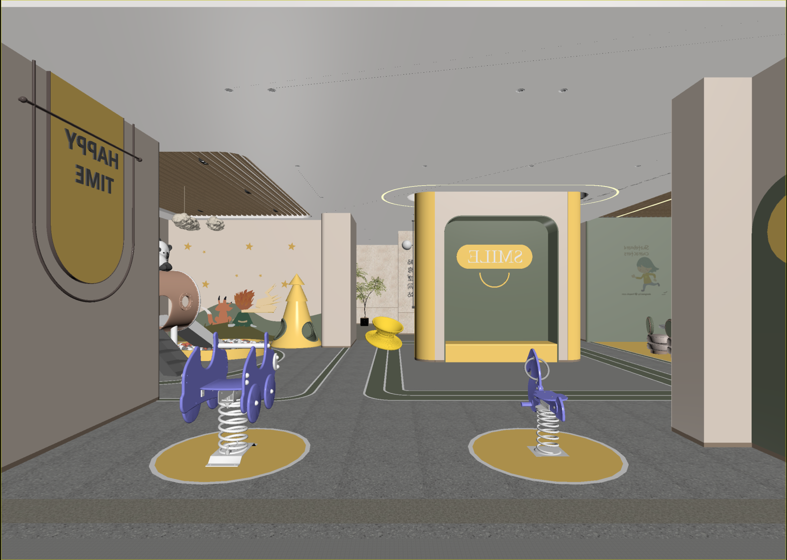 现代儿童乐园3D模型下载【ID:1214760171】