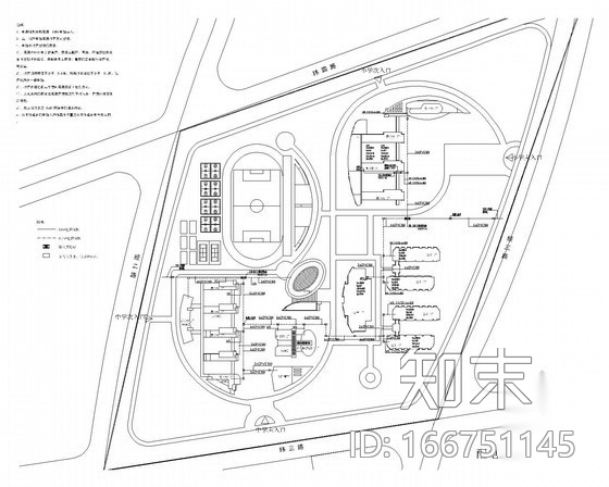 [内蒙古]学校电力工程外线总图电气总平面图（甲级院）施工图下载【ID:166751145】