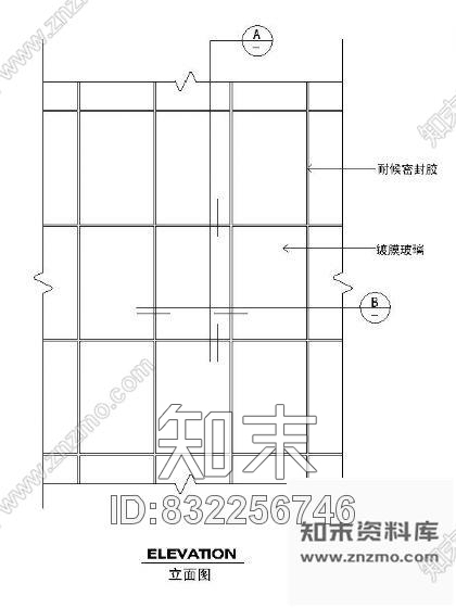 图块/节点玻璃幕墙详图一cad施工图下载【ID:832256746】