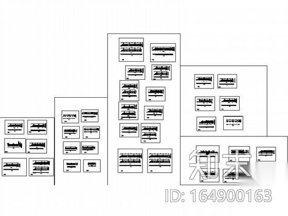 石材栏杆全套CAD图块下载施工图下载【ID:164900163】