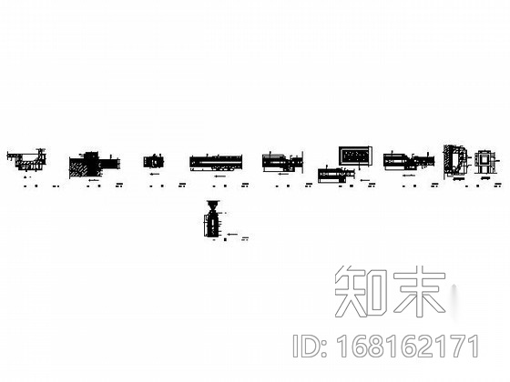 黑檀木入户门cad施工图下载【ID:168162171】